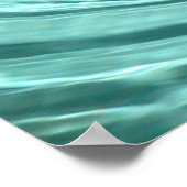 Kalmerend mooi blauw water druppel rimpels Poster (Hoek)