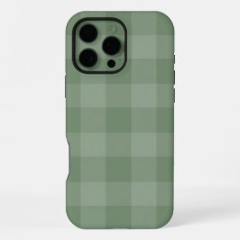 Kalmerend Saliegroen Geruit Minimalistisch Patroon iPhone 16 Pro Max Hoesje