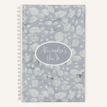 Kalmerend Stofblauw Bullet Journal met Witte Rozen