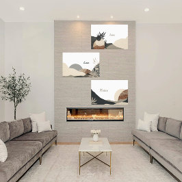 Kalmerende Abstracte aardetinten Mountain Canvas A