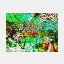 Kalmerende abstracte deurmat, Verfraai mildgele ku Deurmat