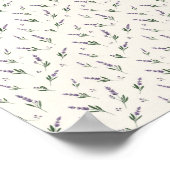 Kalmerende Aquarel Lavendel en Winterbes Poster (Hoek)