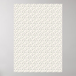 Kalmerende Aquarel Lavendel en Winterbes Poster