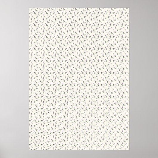 Kalmerende Aquarel Lavendel en Winterbes Poster (Voorkant)