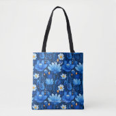 Kalmerende Blauwe Bloesem Wellness Tote Tas (Voorkant)