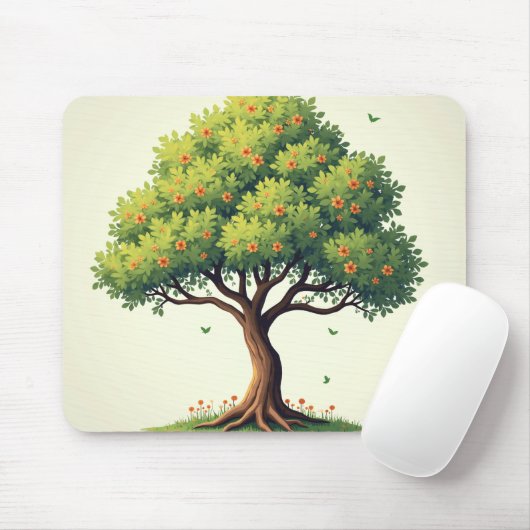 Kalmerende boom muis pad muismat (Met muis)
