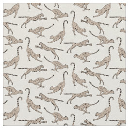Kalmerende cheeta luipaard neutraal warm beige crè stof