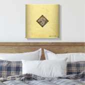 Kalmerende crème en zwarte pollock stijl moderne k canvas afdruk (Insitu (Slaapkamer))