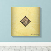 Kalmerende crème en zwarte pollock stijl moderne k canvas afdruk (Insitu (Houten vloer))