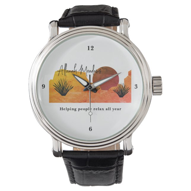 Kalmerende Desert Moon Meditatie E-Horloge Horloge (Voorkant)