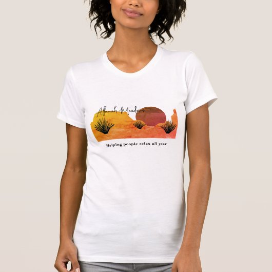 Kalmerende Desert Moon Meditatie T-Shirt (Voorkant)