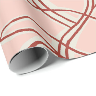 Kalmerende golven tropisch stoffig roze meisjesach cadeaupapier