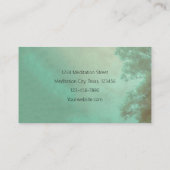  kalmerende groene bosbomen visitekaartje (Achterkant)