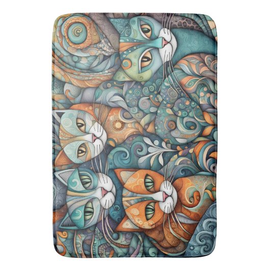 Kalmerende Katten 2 Badmat (Voorkant Verticaal)