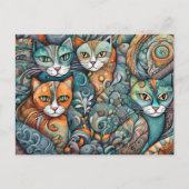 Kalmerende Katten 2 briefkaart (Voorkant)