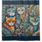 kalmerende katten 2 douchegordijn (Voorkant)
