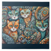 Kalmerende Katten 2 tegel Tegeltje (Voorkant)