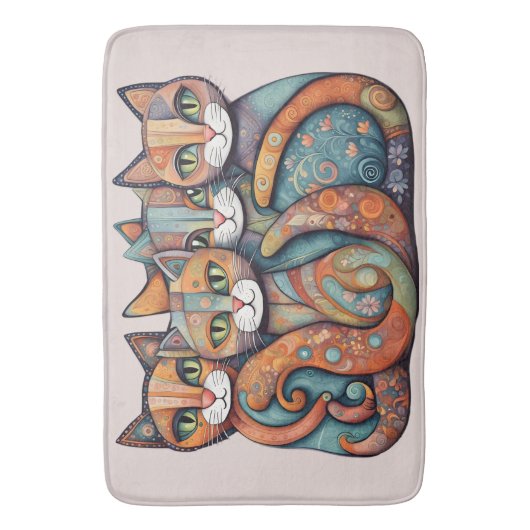 Kalmerende Katten 3 Badmat (Voorkant Verticaal)