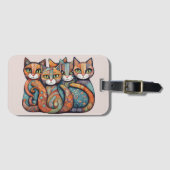 Kalmerende Katten 3 bagagelabel (Voorkant (horizontaal))