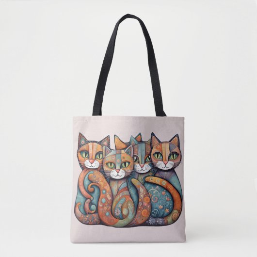 kalmerende katten 3 boodschappentas tote bag (Voorkant)