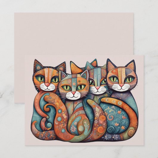 Kalmerende Katten 3 briefkaart (Voorkant / Achterkant)