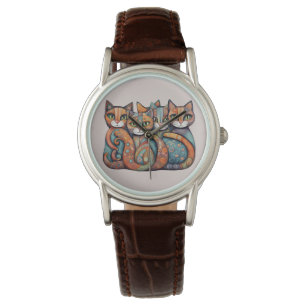 Kalmerende Katten 3 horloge