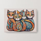 Kalmerende Katten 3 Knop Button (Voorkant)