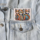 Kalmerende Katten 3 Knop Button (Insitu)