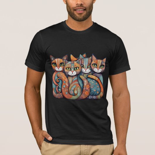 kalmerende katten 3 t-shirt (Voorkant)