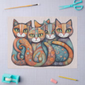 Kalmerende katten 3 tissue papier (Craft)