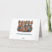 kalmerende katten 3 wenskaart kaart (Achterkant)
