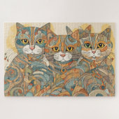 Kalmerende katten 4 puzzel legpuzzel (Horizontaal)