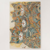 Kalmerende katten 4 puzzel legpuzzel (Verticaal)