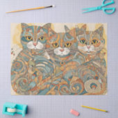 Kalmerende katten 4 tissue papier (Craft)