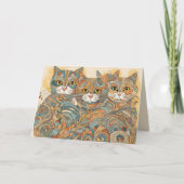 Kalmerende Katten 4 wenskaart Kaart (Voorkant)