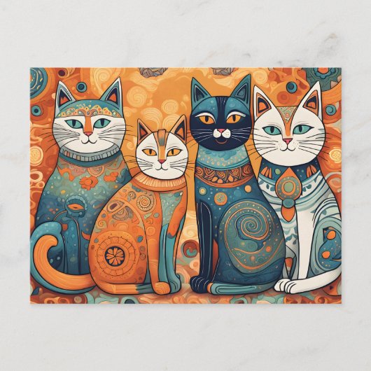 kalmerende katten ansichtkaart briefkaart (Voorkant)