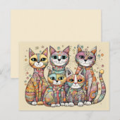 kalmerende katten ansichtkaart briefkaart (Voorkant / Achterkant)