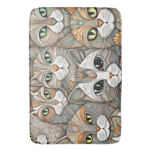 Kalmerende katten badmat (Voorkant Verticaal)