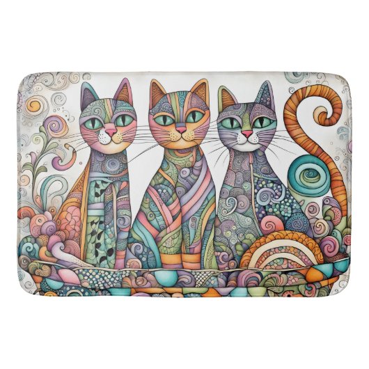 Kalmerende katten badmat (Voorkant)