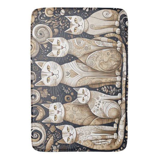 Kalmerende katten badmat (Voorkant Verticaal)