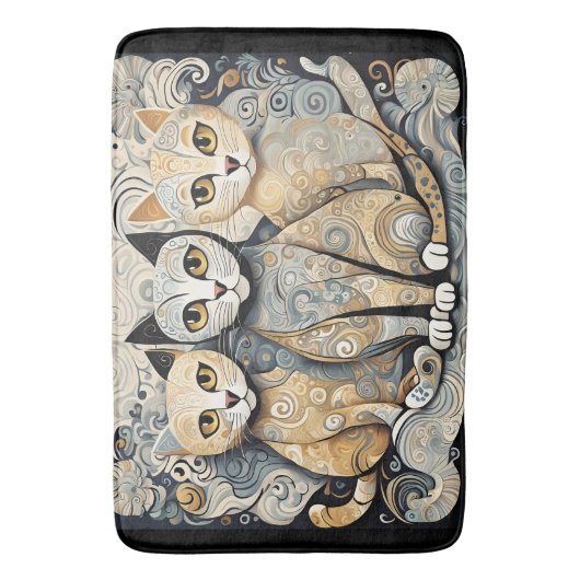 Kalmerende katten badmat (Voorkant Verticaal)