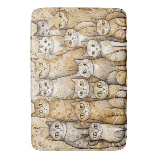 Kalmerende katten badmat (Voorkant Verticaal)