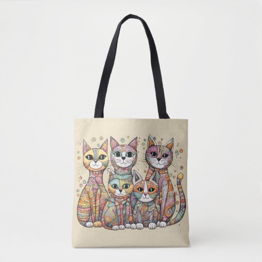 kalmerende katten boodschappentas tote bag (Voorkant)