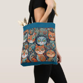 kalmerende katten boodschappentas tote bag (Dichtbij)