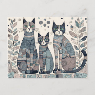 kalmerende katten briefkaart