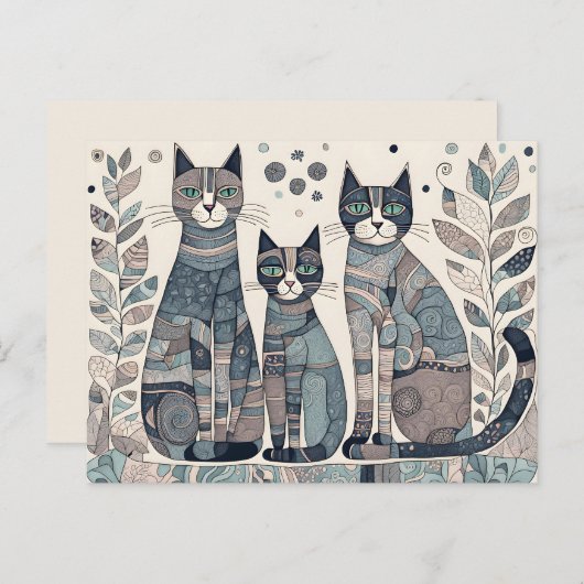 kalmerende katten briefkaart (Voorkant / Achterkant)