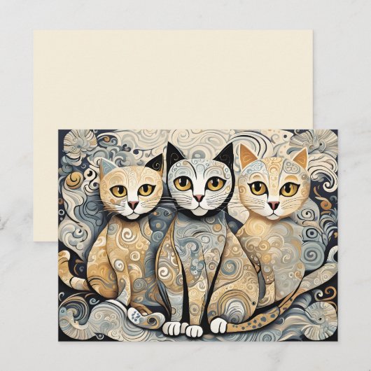 kalmerende katten briefkaart (Voorkant / Achterkant)