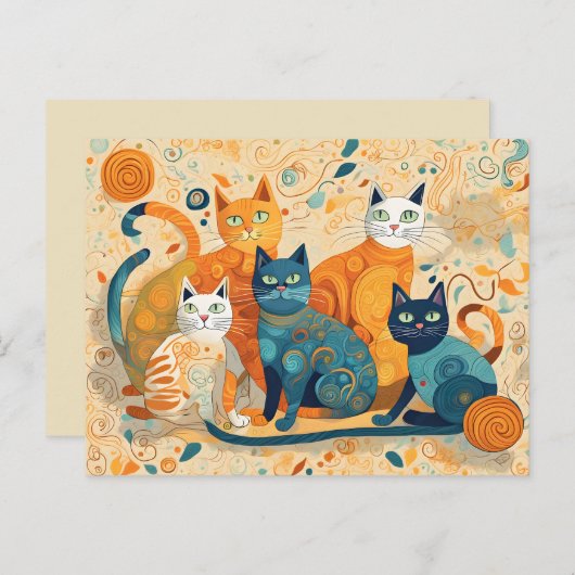 kalmerende katten briefkaart (Voorkant / Achterkant)