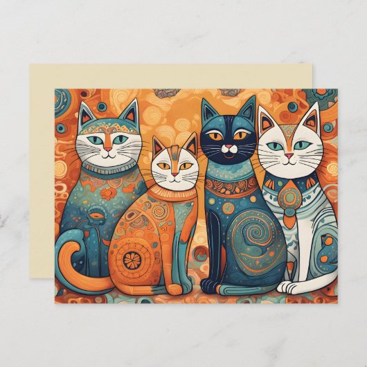 kalmerende katten briefkaart (Voorkant / Achterkant)