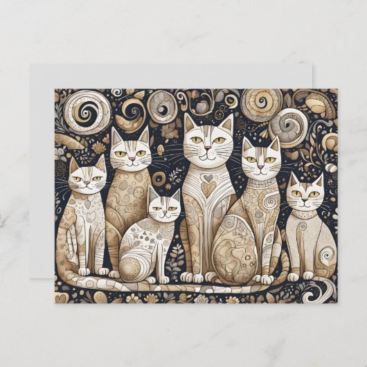 kalmerende katten briefkaart (Voorkant / Achterkant)